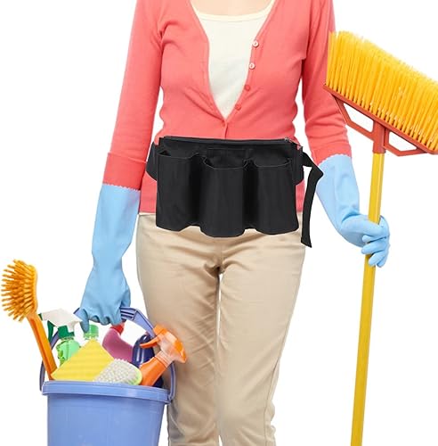 Miniatura 8 de Zerodeko Cinturón de herramientas para mujer, bolsa de herramientas de jardinería para mujer, bolsa de herramientas de cintura ajustable, delantal