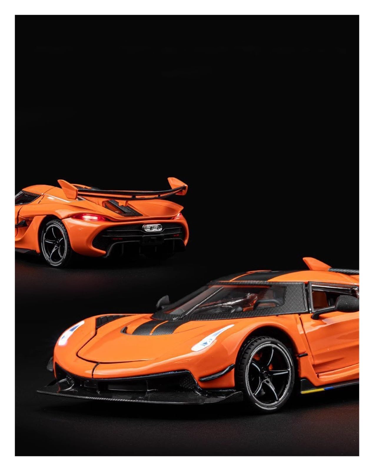 OnaiC Diecast Modello 1:24 Per Koenigsegg Per Jesko Modellino Auto In Lega Di Metallo Pressofuso Modellino Auto Da Collezione(arancia)