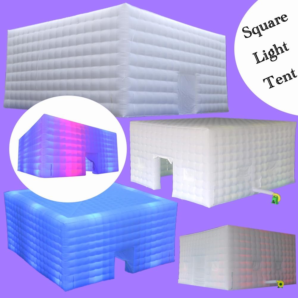 SAYOK 23FT Inflatable Portable Bars for Events Tent with LED Light and Blower Adjustable to Multiple Colors Portable House for Event Exhibition Wedding Business Private Use