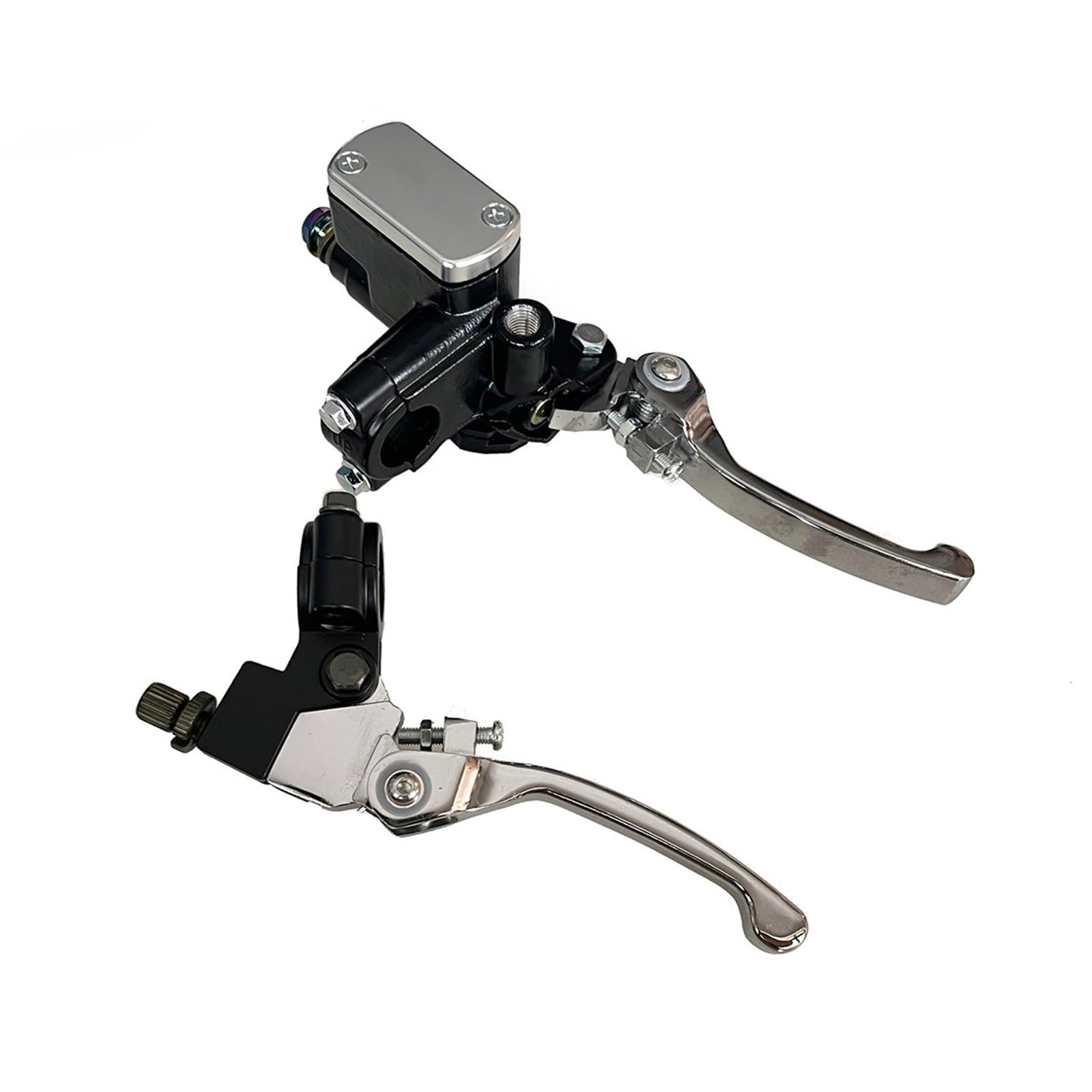 TINGYUS Motorbike Brake Lever 22mm Folding Handlebar Pit Dirt Bikes Clutch Brake Lever for 50cc - 200cc ATV Bike Motocross(Silver AS)
