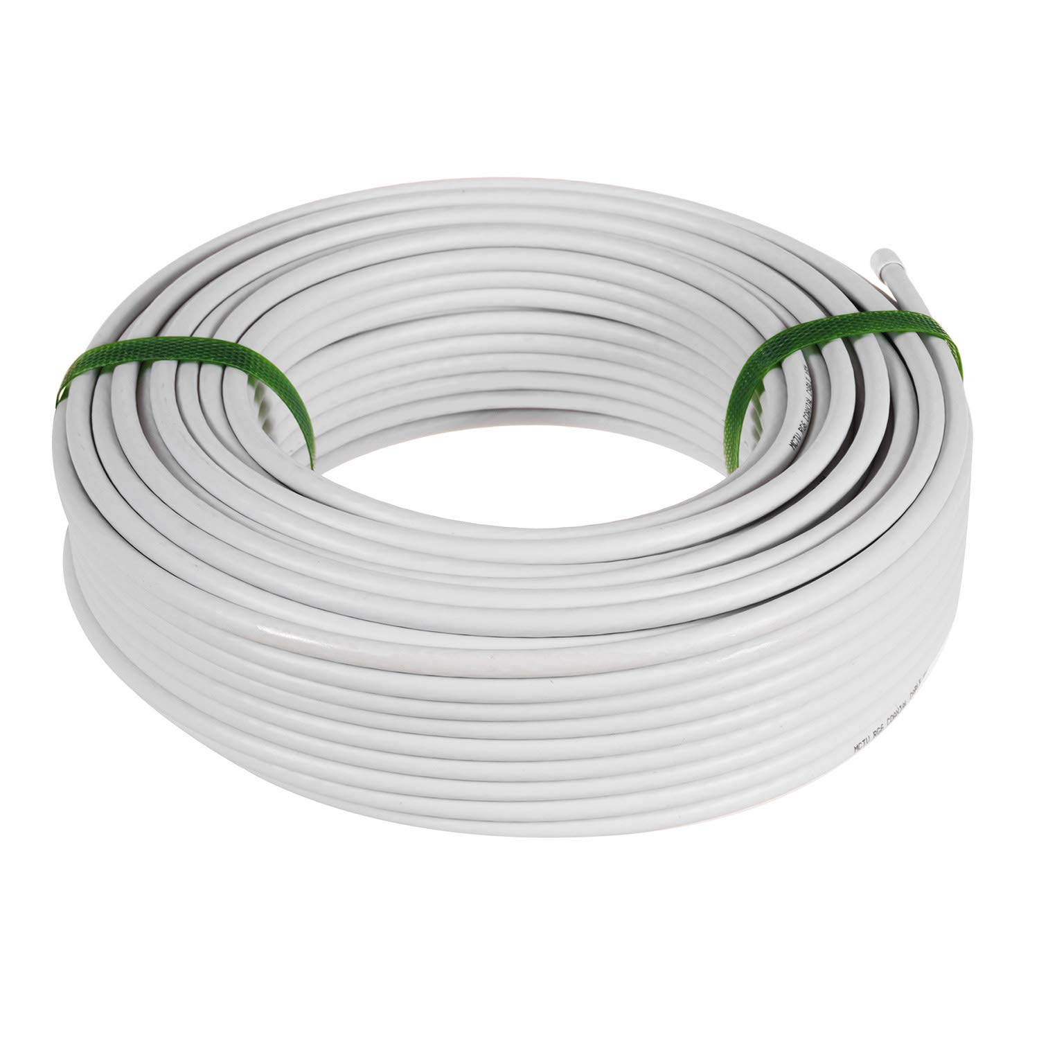 Maclean MCTV Cable de antena coaxial RG6 Cobre puro 100% CU Cable de antena de TV satelital coaxial (50m)