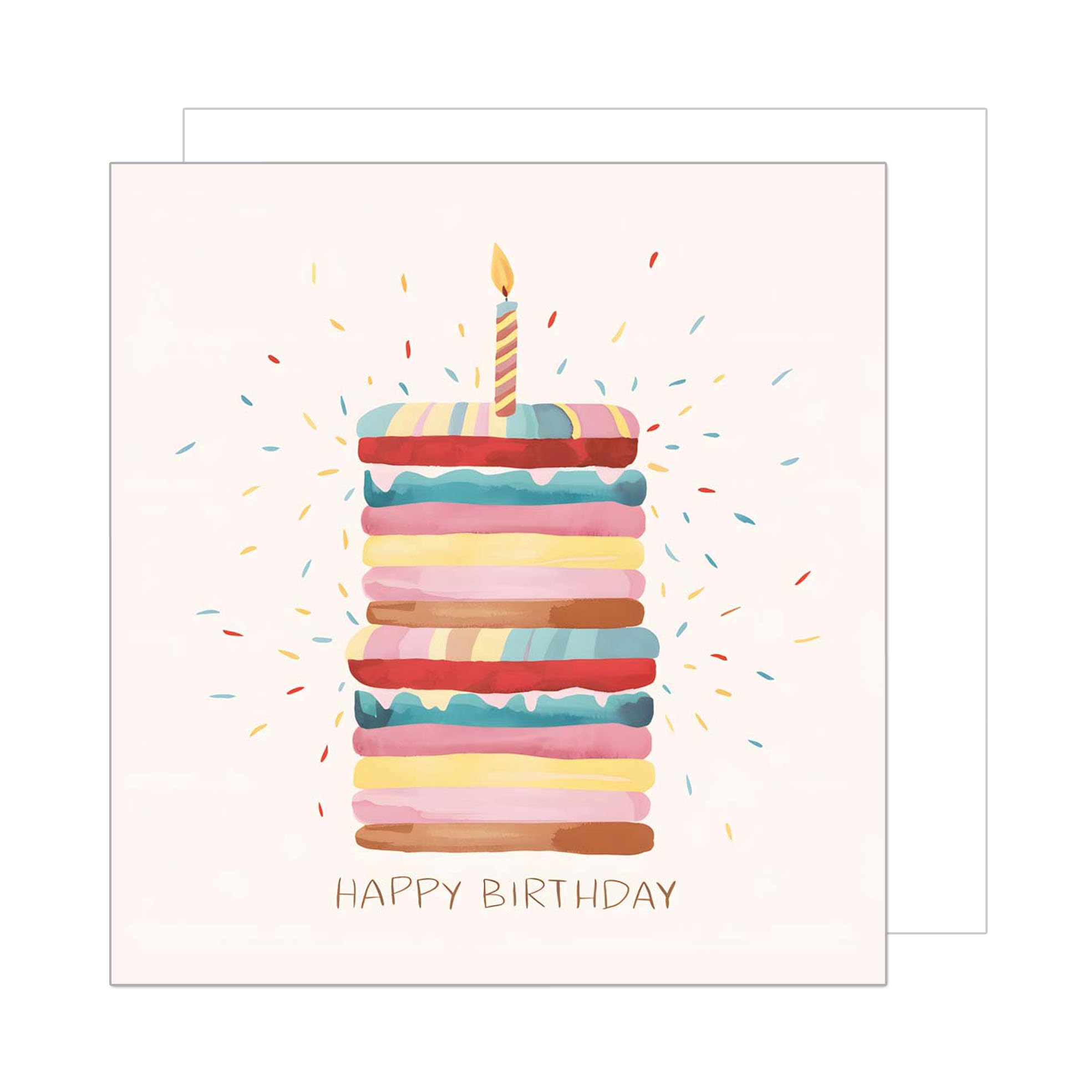 Edition Seidel Carte D'anniversaire Carrée Premium Avec Enveloppe. Carte De Billet De Joyeux Anniversaire Pour Homme Femme Enfant Ballons De Gâteau De Vélo (GQ326 SW024