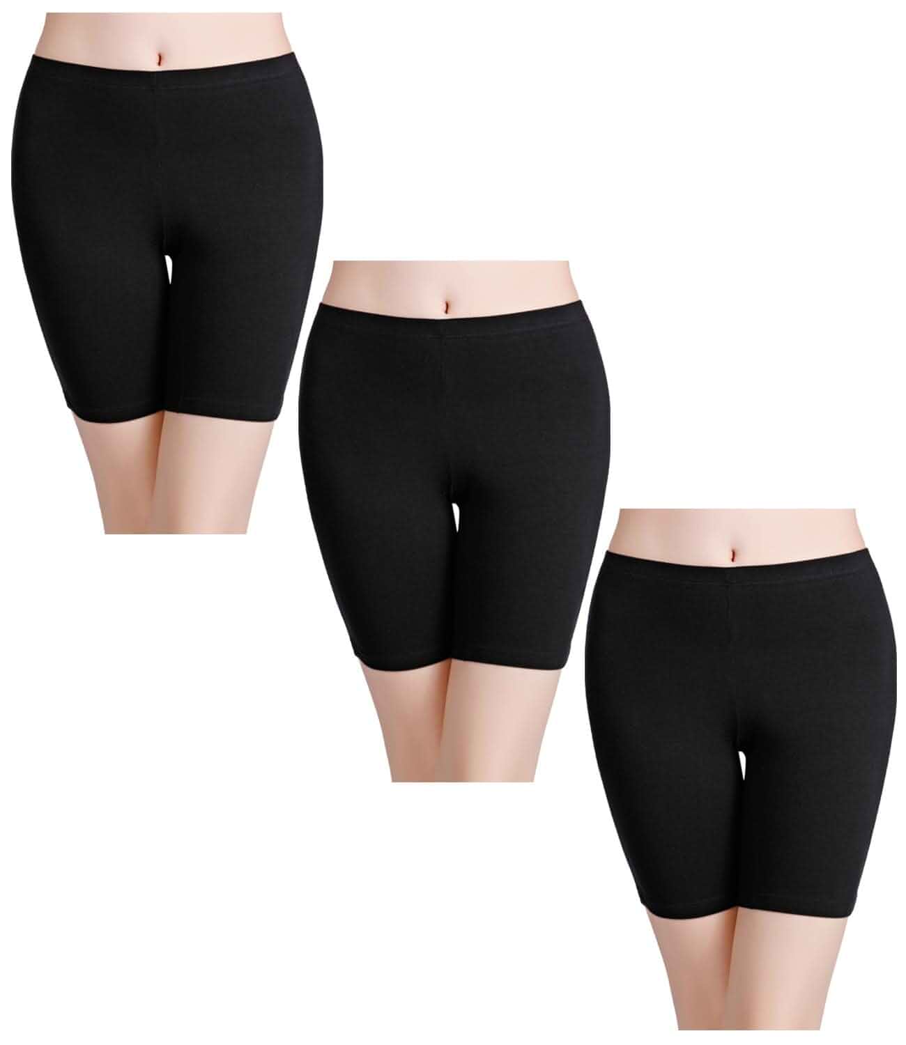 wirarpa Women's Anti Chafing Cotton Underwear Boy Shorts Long Leg Boyshorts Panties 3 Pack
