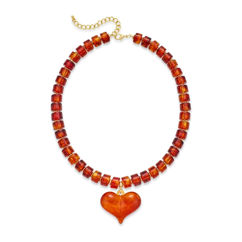 FILMOON Large Acrylic Heart Necklaces