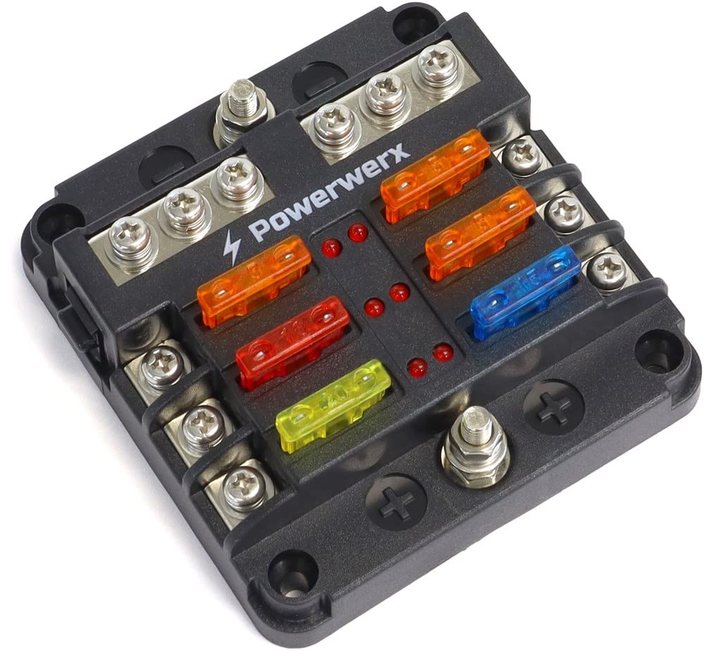 Amazon.com: Powerwerx 6 Circuit Blade Fuse Block with