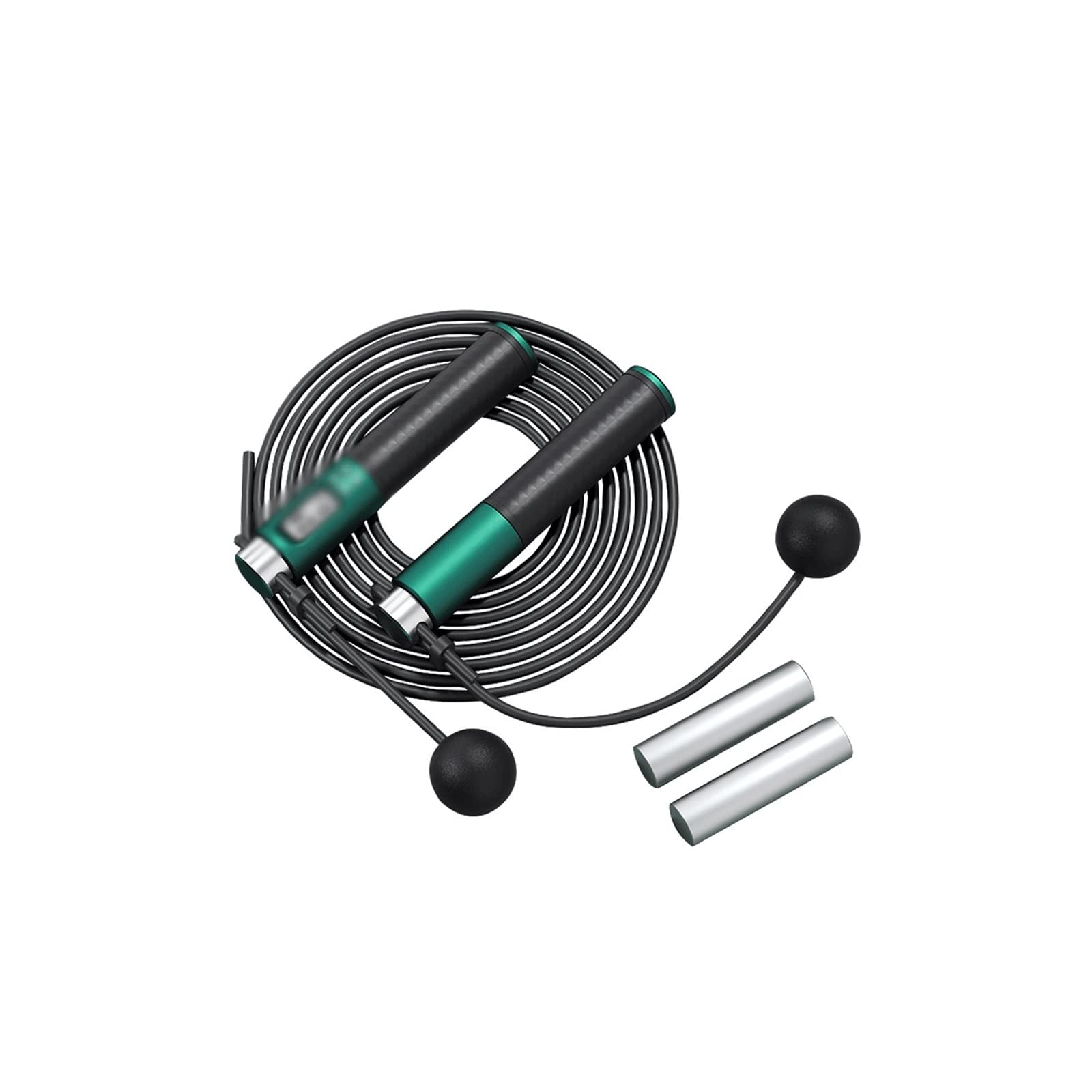Corda per saltare multifunzione con contatore per perdita di peso, corda per saltare ponderata per bruciare calorie, perdita di peso (verde)