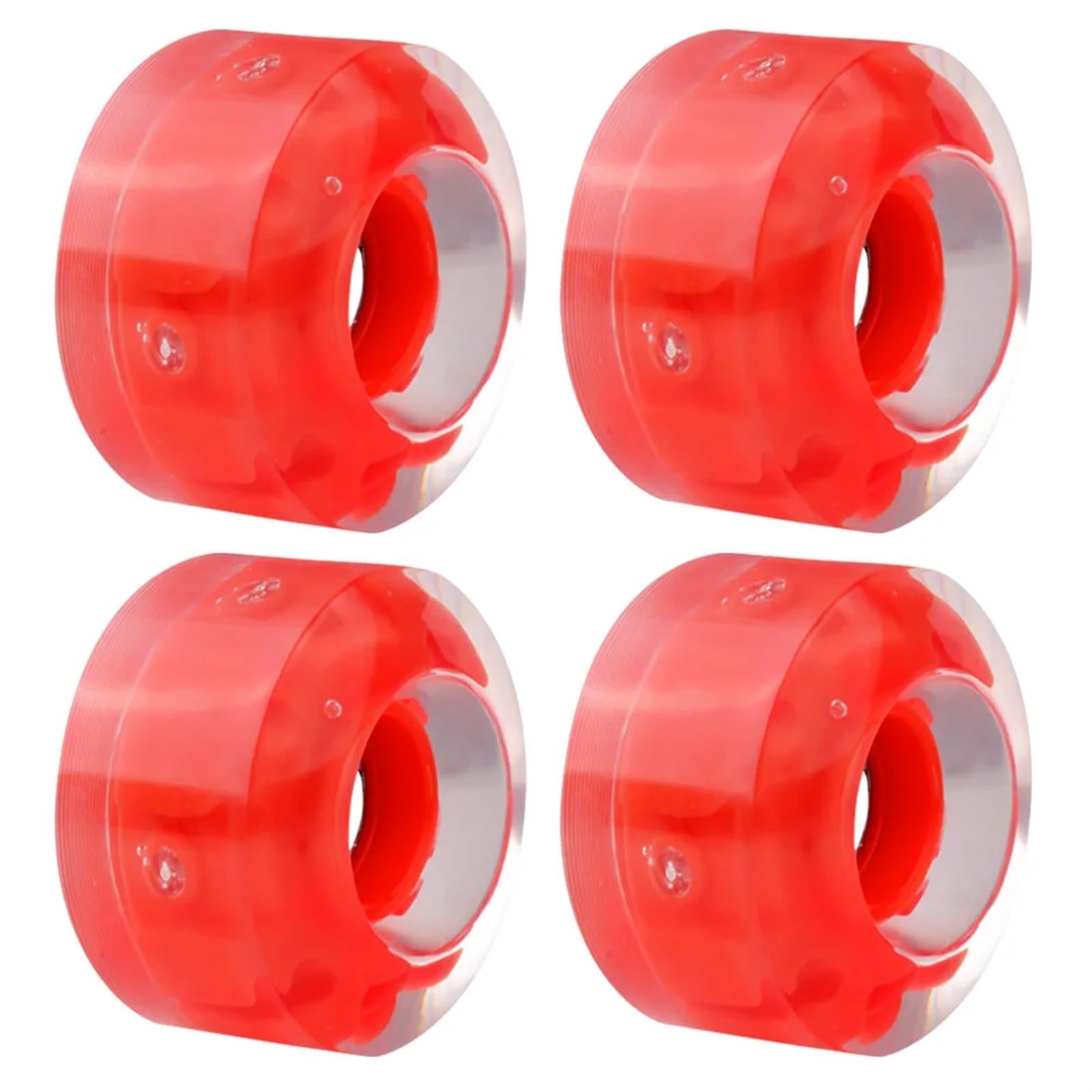 Ruedas Luminosas 4 Ruedas Luminosas for Patines con rodamientos, Accesorios for Patines Ruedas Luminosas para Scooter(Red)