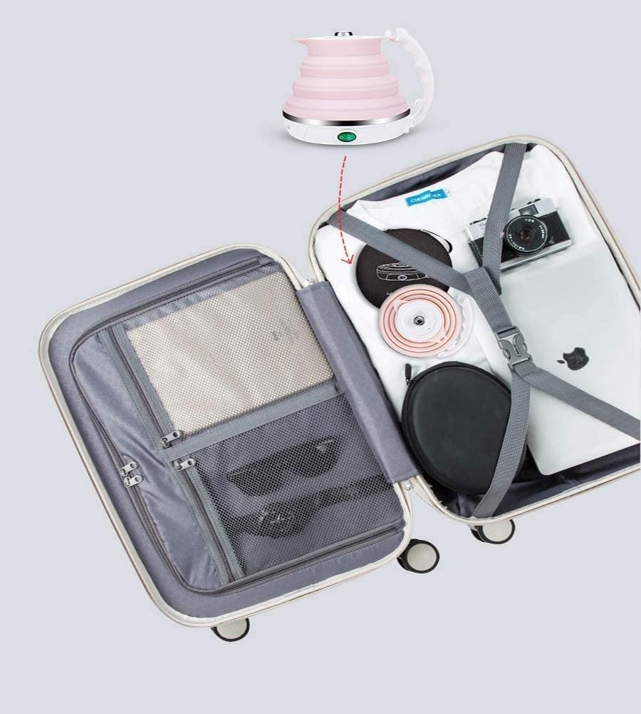 bollitore elettrico, Borraccia da viaggio in silicone alimentare 555 ml, portatile