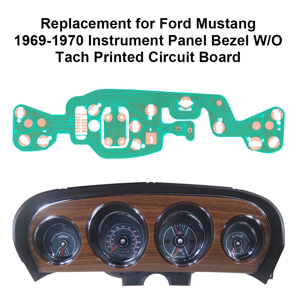 Benet - Pannello strumenti di ricambio per Ford Mustang 1969-1970, con circuito stampato