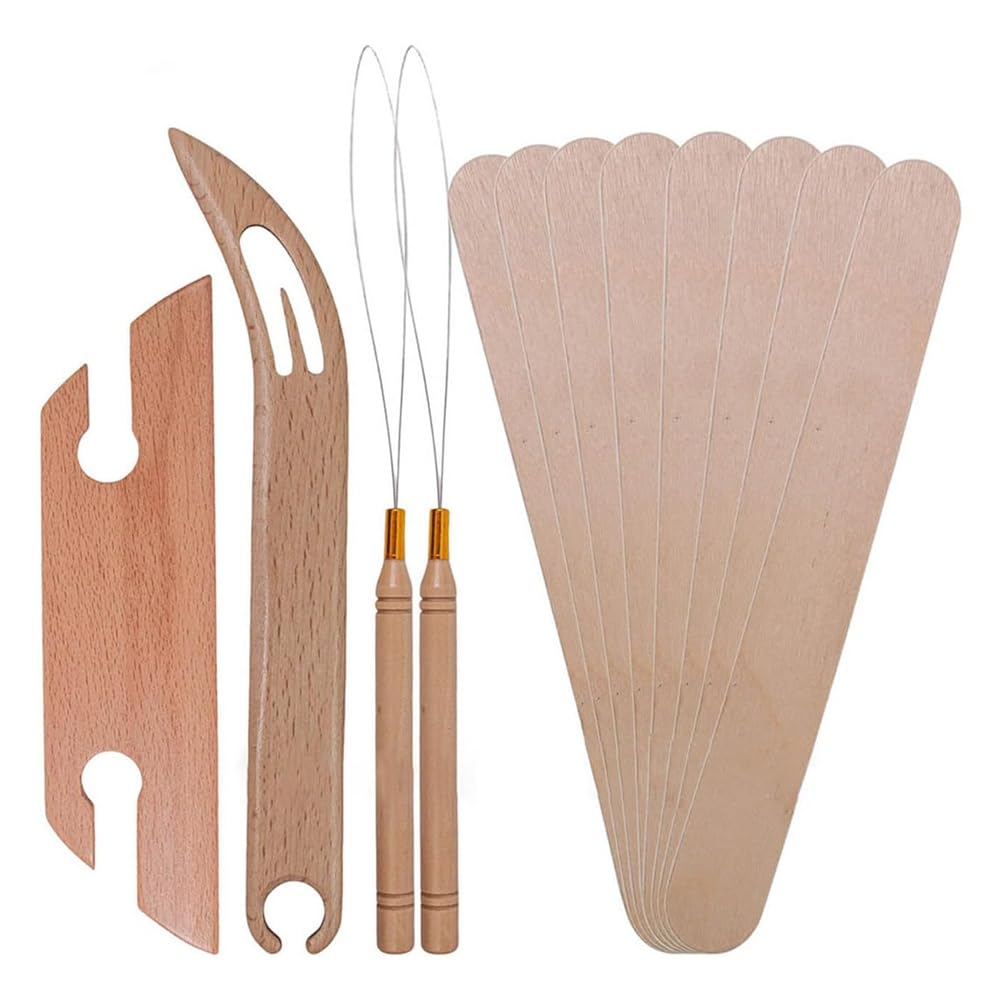Fegtrtyoa Inkle Weaving Shuttles Set Multifunctional Weaving Tool Practical Needle Threader For Weaving Enthusiasts Craft Lovers