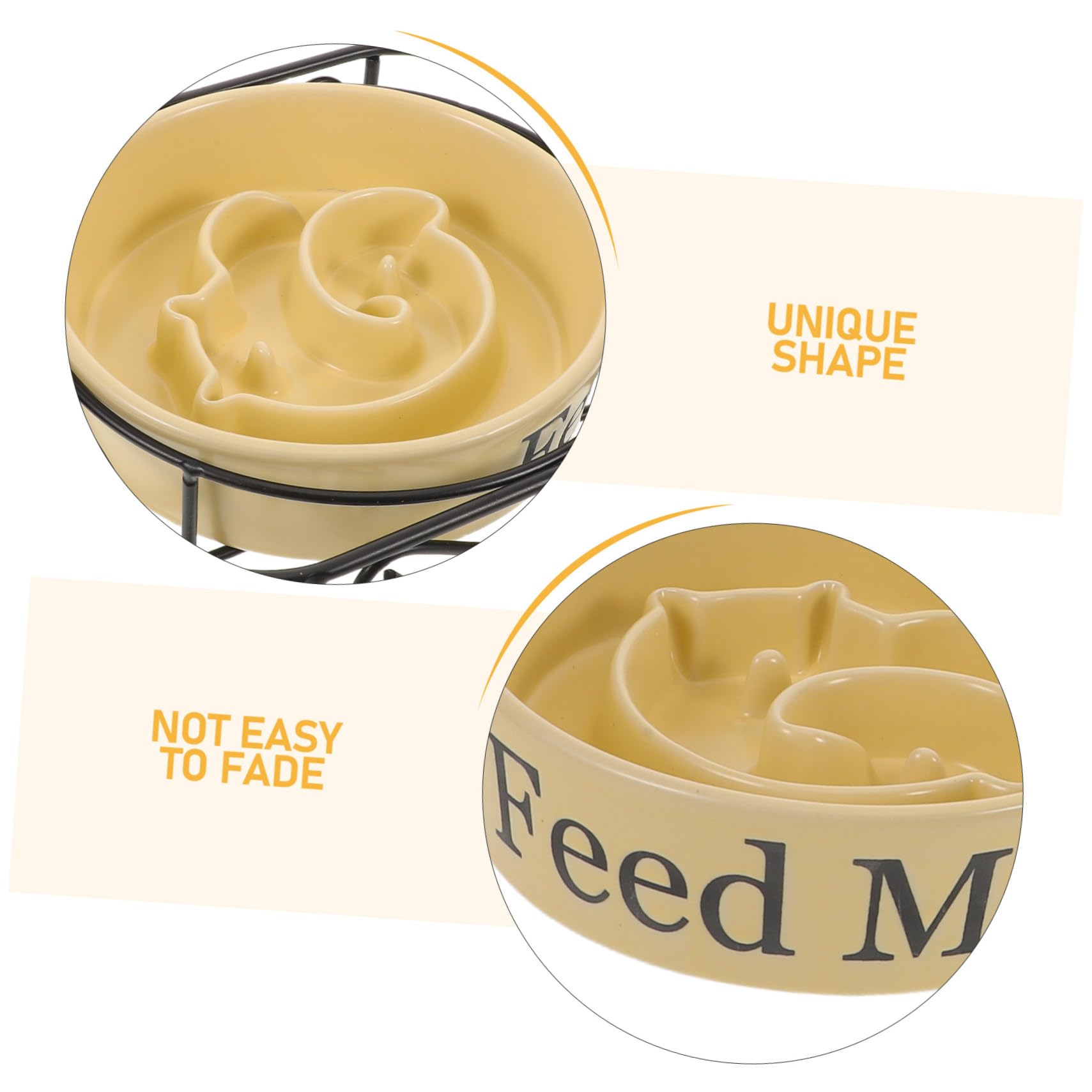 Mipcase Ciotola Rialzata per Cani in Ceramica con Labirinto Anti-ingozzamento Slow Feeder per Cani e Gatti di Piccola Media e Facile da Pulire e Design Elegante per Casa
