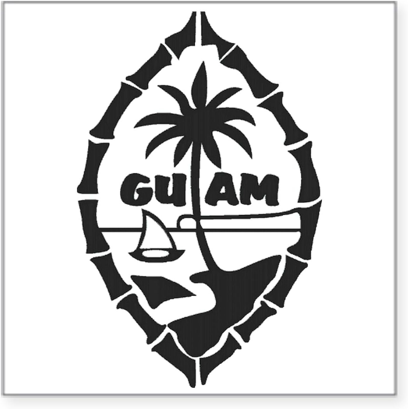 CafePress Guam Seal Square Sticker 3 X 3 Square Bumper Sticker Car Decal