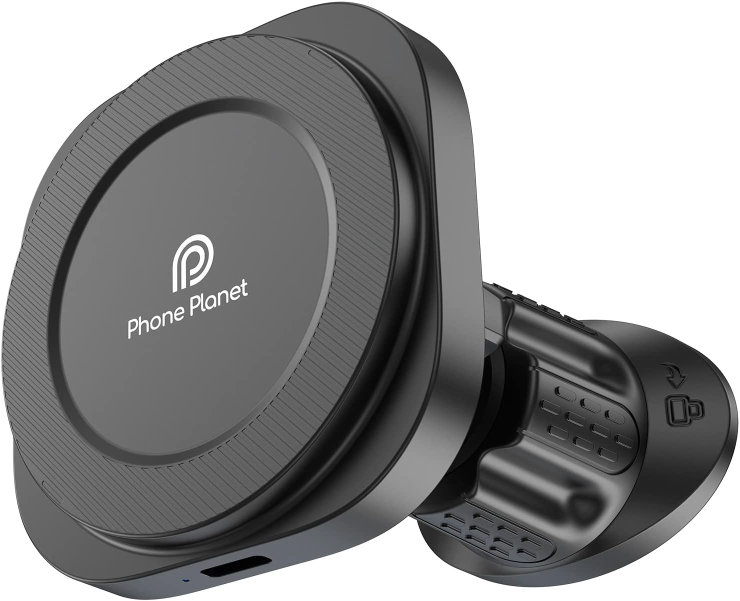 Phone Planet PP-HD03 Wireless Charging Car Mount - Strong and Stable Rotary Lock, Fast Charging, Multi-Mount Options