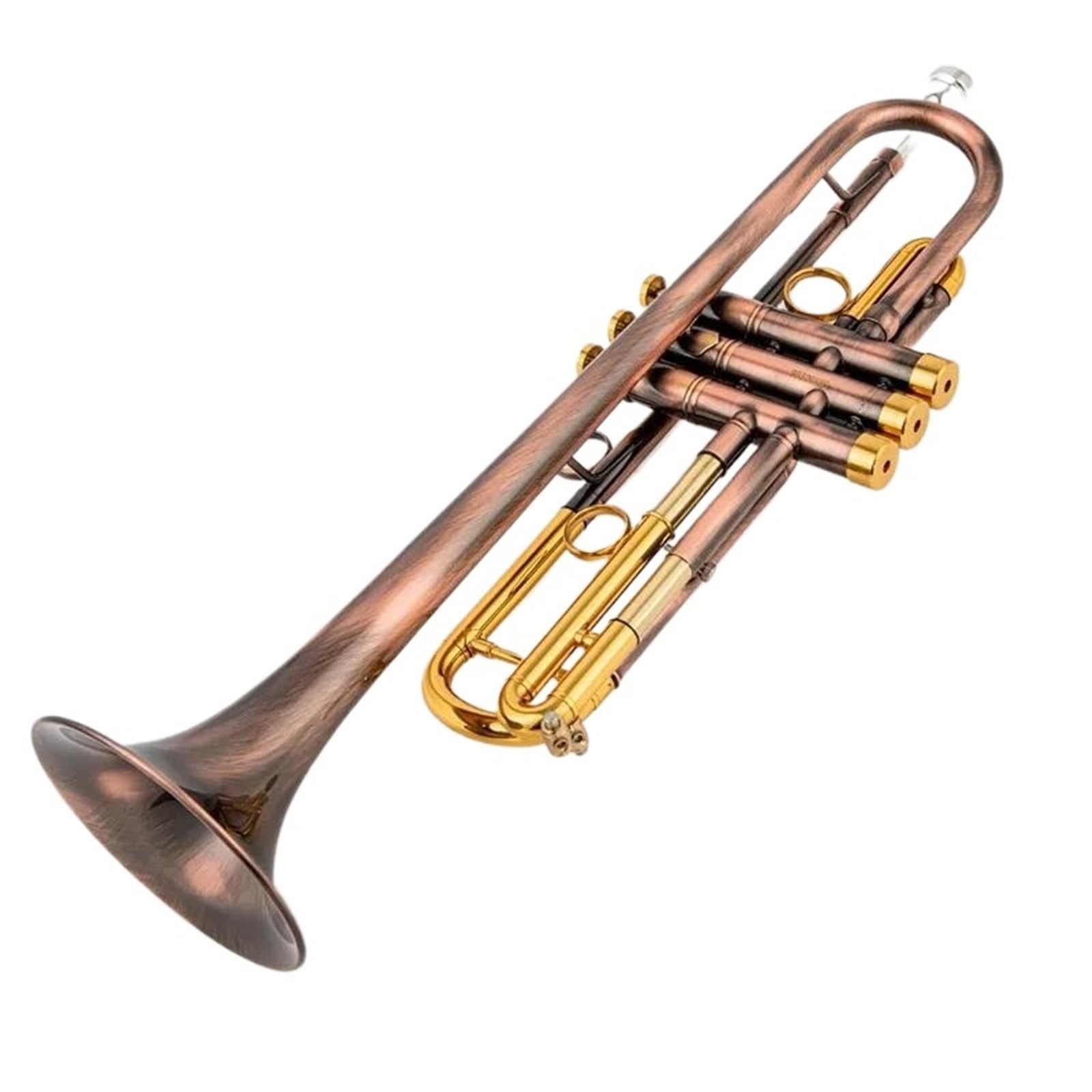 trąbka dla początkujących Instrumenty Muzyczne Mosiężna Trąbka Bb Antyczna Miedziana Powierzchnia Mała Trąbka Bb