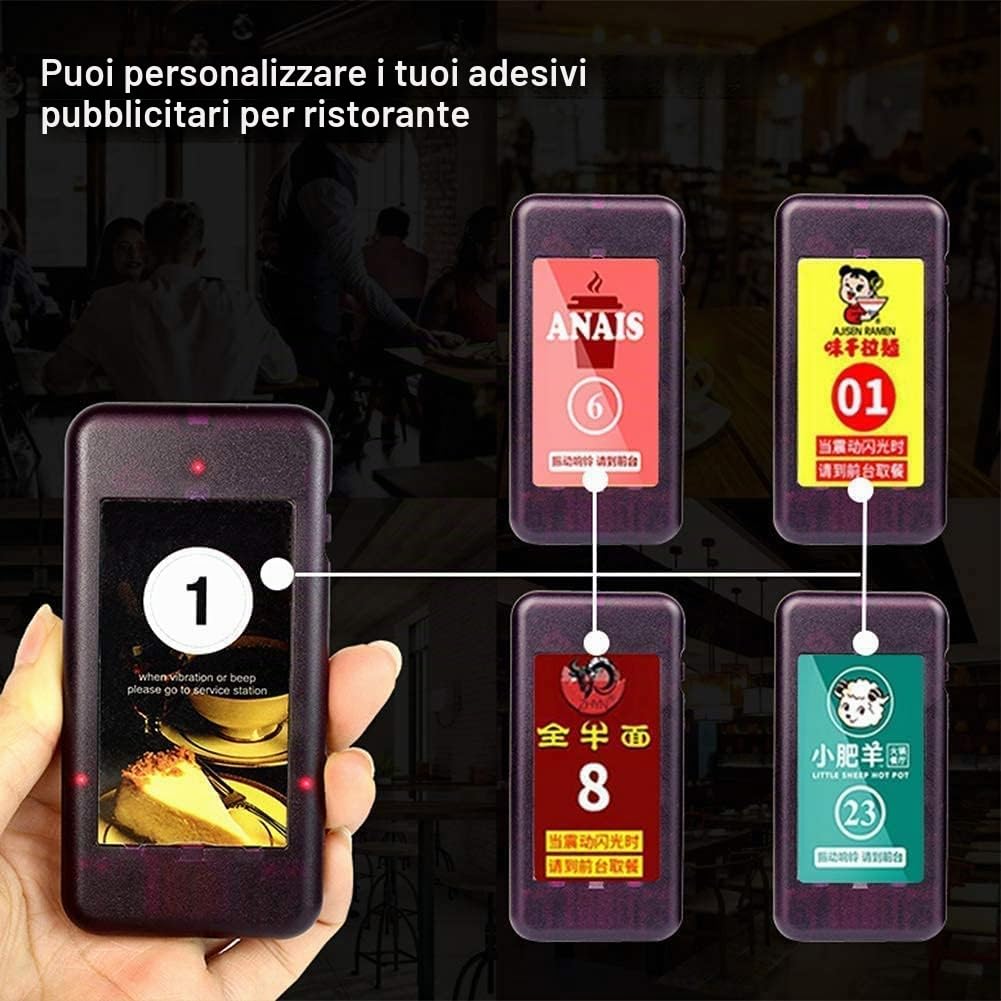 Sistema di Chiamata Wireless Sistema di cercapersone Ristorante Sistema di cercapersone Ristorante Cordless Dual Host 2 Trascina 40 Taker Vibrante SU-68Z 110-240V(EU Plug)