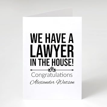 Suchmugs Personalized Lawyer Card, New Attorney Funny Card, Law School Graduation Gifts For Son, Graduate Student Congratulation Present For Men, Fresh Grad Congrats