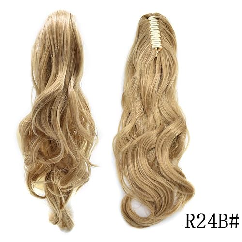 Vista 39 de LYRICAL HAIR Extensión de cola de caballo sintética para mujer, con cordón ajustable, pinza de mandíbula, larga, rizada, ondulada, extensión de cola