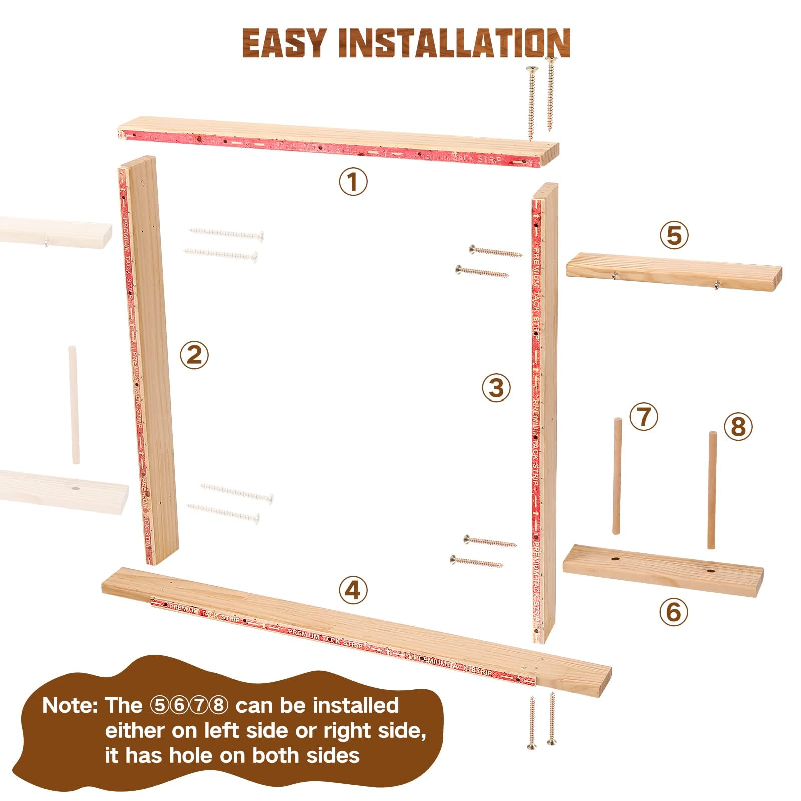 Riiai Tufting Frame, Teppich Tufting Frame 35.5" x 35.5" Tufting Frame für Teppich Herstellung, Holz Tufting Frame Teppich Herstellung Zubehör für Tufting Gun, Tischständer Frame Teppich