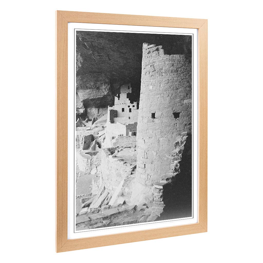 Big Box Art Framed Print of Ansel Adams Mesa Verde National Park 2 in Colorado Design | Wall Art Picture| Home Decor for Kitchen, Living Room, Bedroom, Office, Oak, A2 / 24.5x18 Inch / 62x45cm