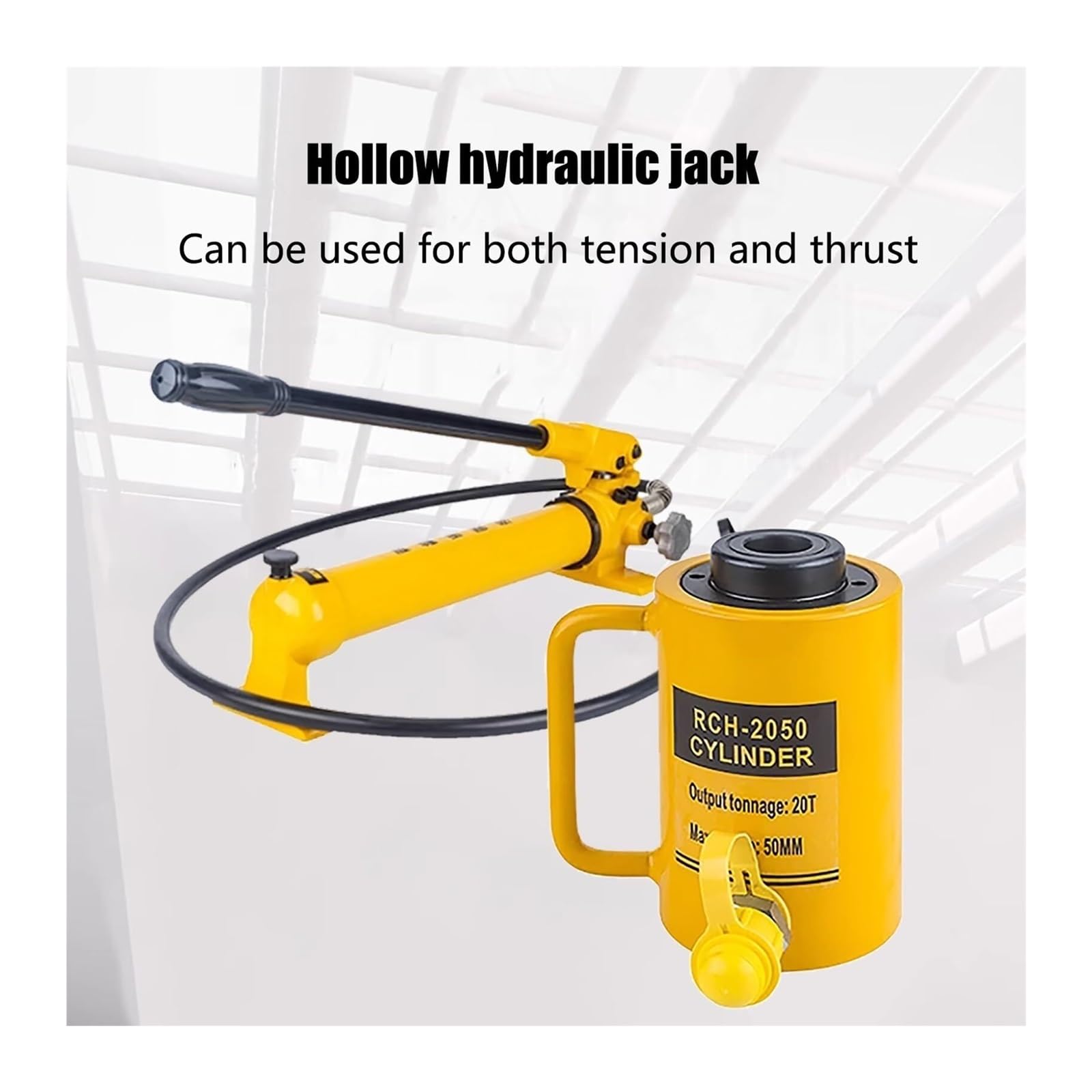 Podnośnik hydrauliczny z pompką ręczną CP-700, pusty siłownik hydrauliczny jednostronnego działania, możliwość pchania i ciągnięcia (skok 30T-5.1 cm + pompa ręczna CP-700)