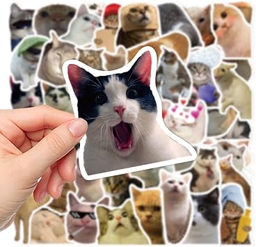 Crazy Cats Laptop Notebook Tablet Sticker Set