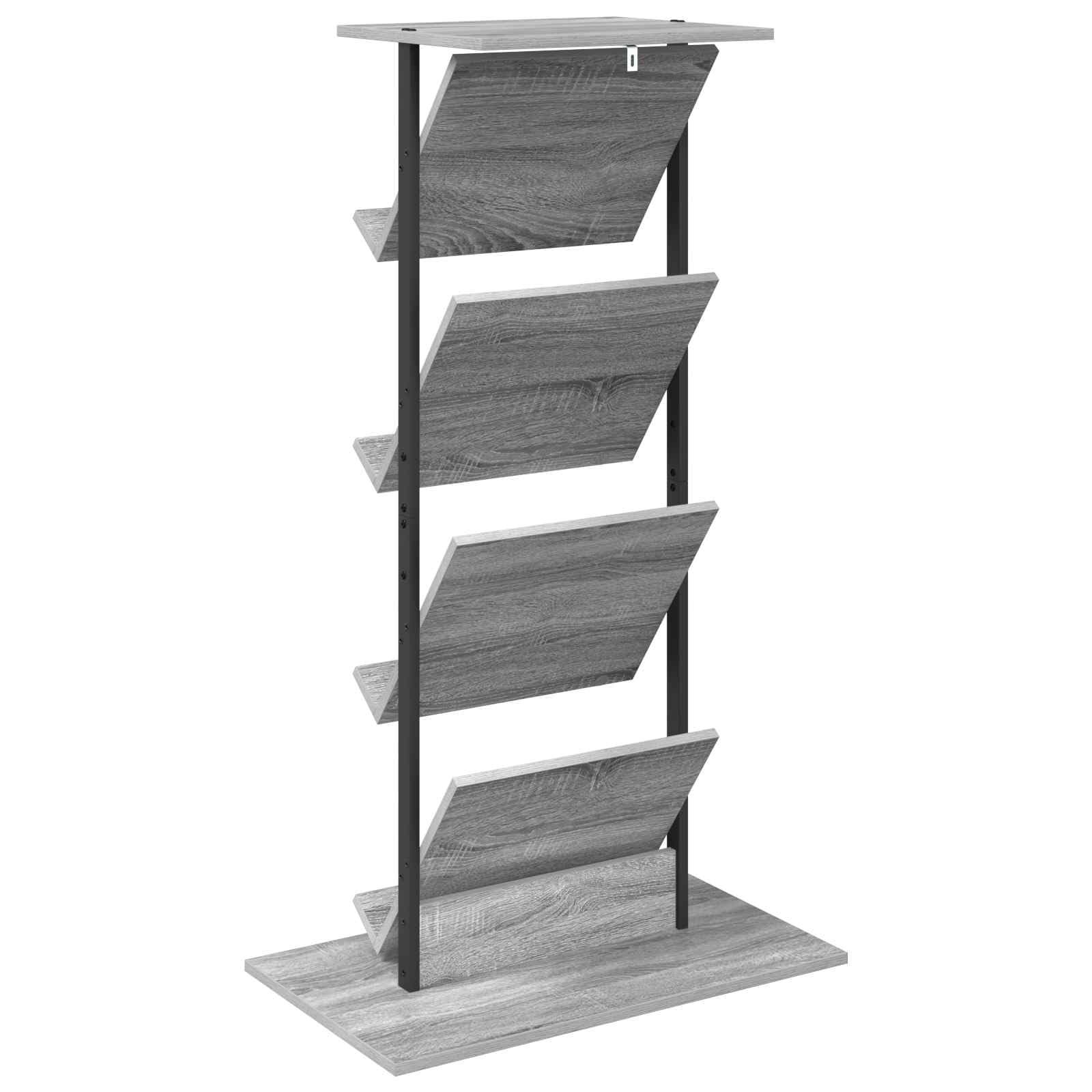 Regał na magazynek Sonoma szary 68 x 40 x 123,5 cm materiał