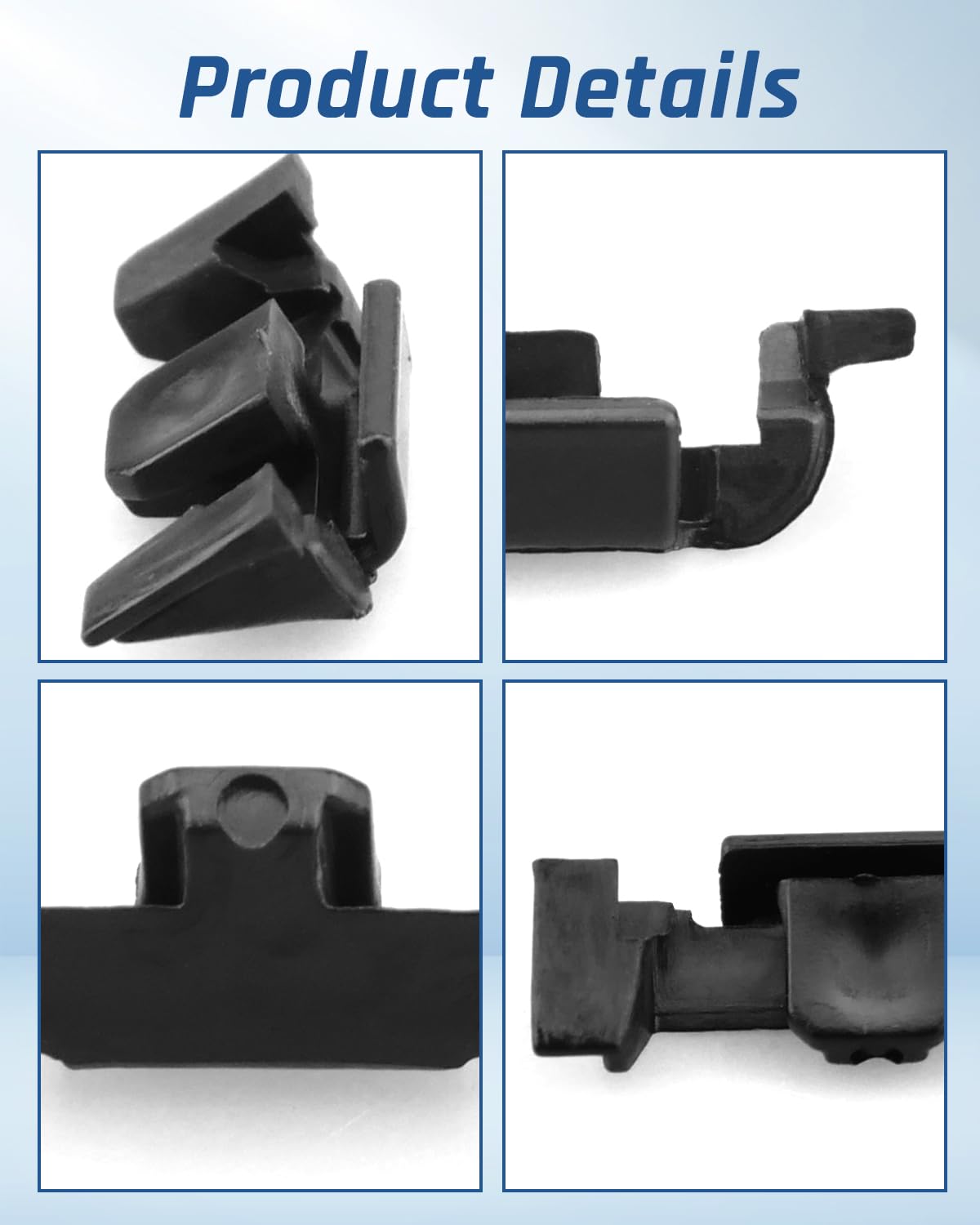 6 Clips De Fixation Pour Lunette De Phare Avant BMW Mini Cooper - 51132752145 - Pack Robuste Noir