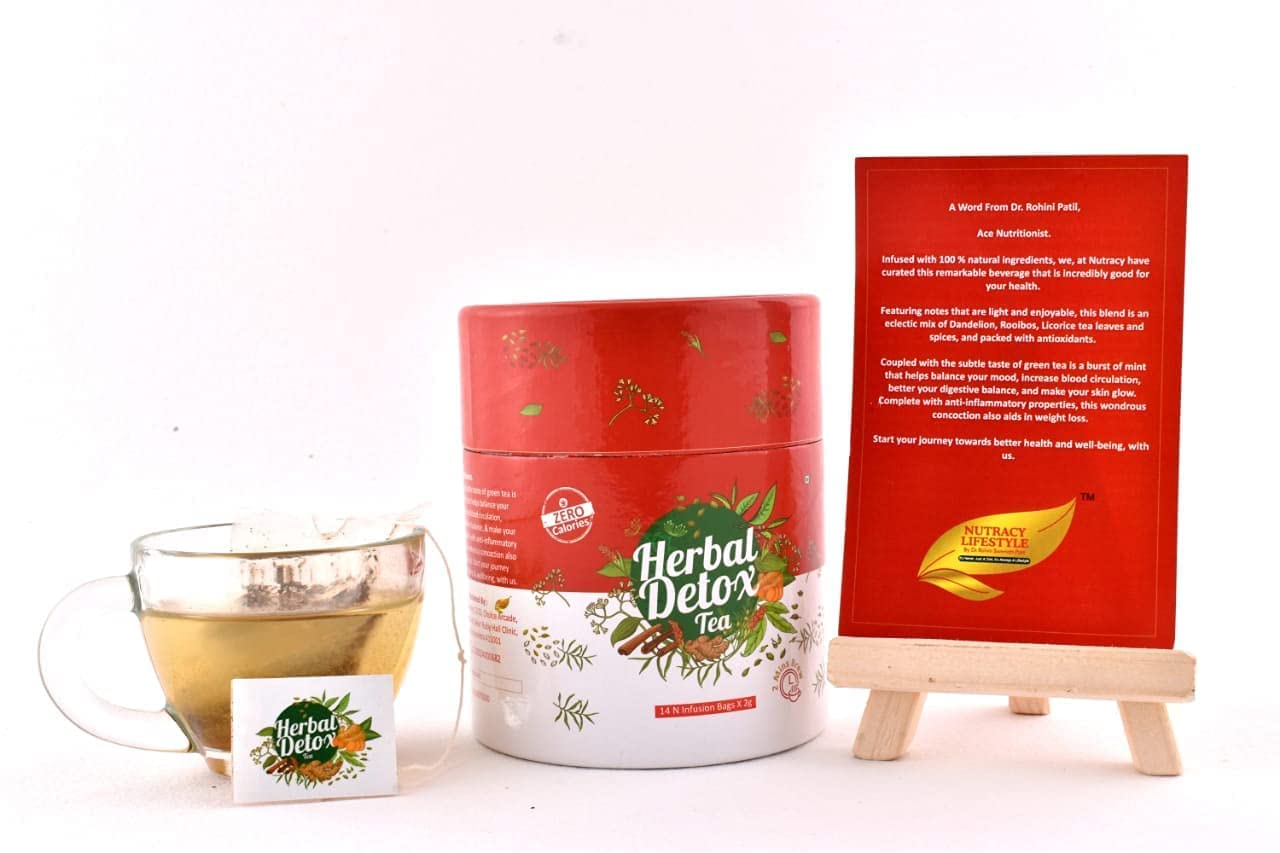 Nutracy Lifestyle Lemon Tea Bag Herbal Detox Tea (14 Bags Each 28 Gram) For Blood circulation Immunity Tea With Diet dairy (Gratitude Combo)