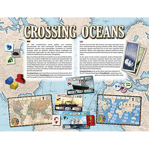 Crossing Oceans juego de mesa de estrategia económica miniatura 3