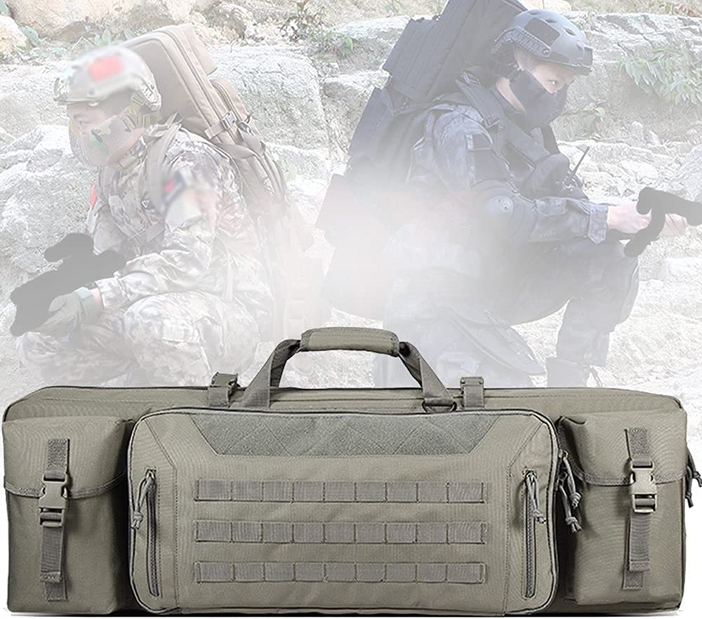 Bolsa Táctica Funda para Arma 36 Pulgadas Acolchado con Correa de Hombro Bolsa de Transporte Vaina para Caza Disparando (Color : Gray)
