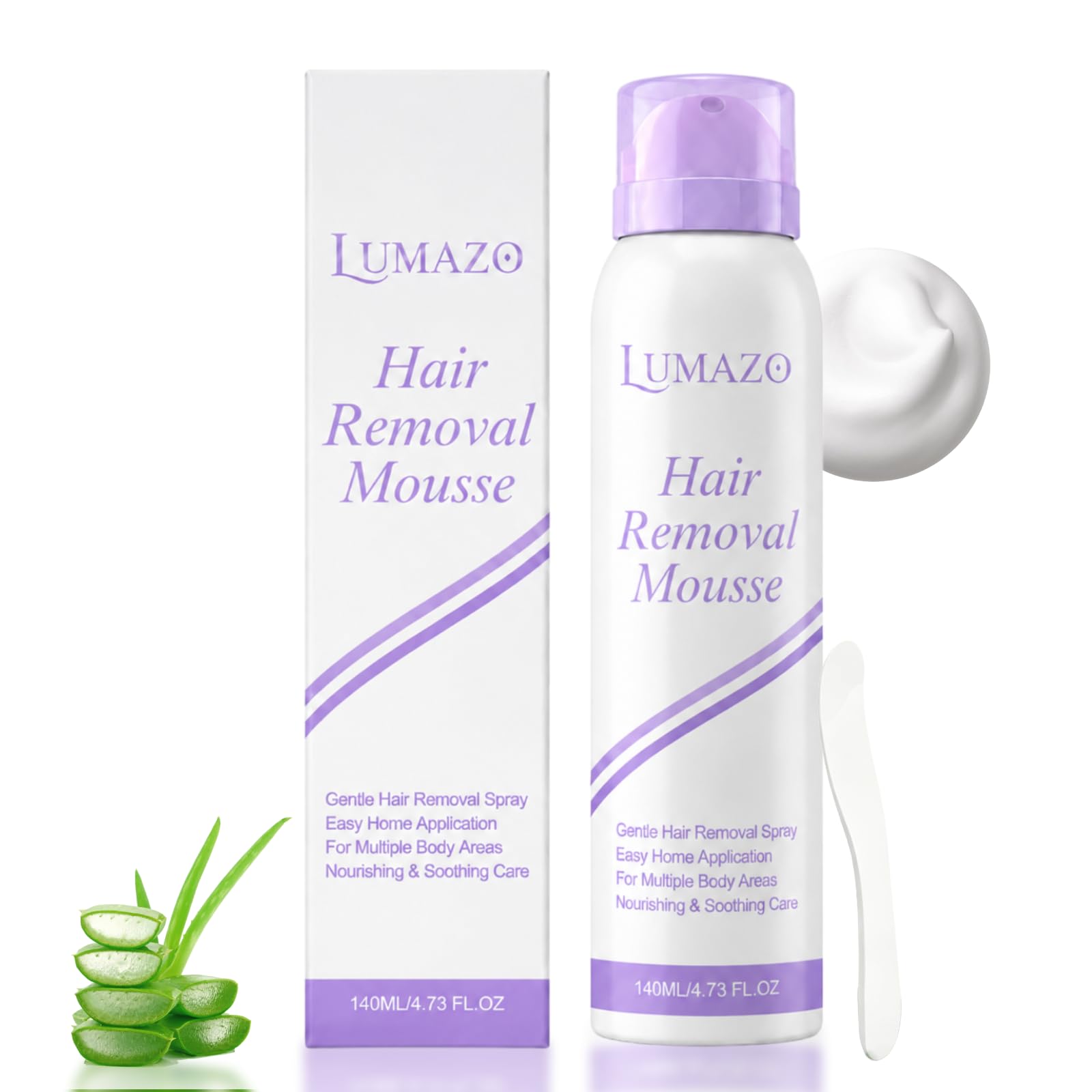 Hair Removal Cream, Smooth Hair Removal Spray– Fast Acting Cloud Sense with Aloe & Hyaluronic Acid for Women & Men (1pc)