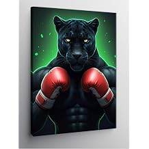 Tablo Mega Kanvas Tablo Boks Eldivenli Kara Panter 50 X 70 Cnvsdkey-128334-50-70