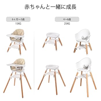 Amazon | beberoad 4 in 1 ベビーハイチェア ベビーチェア