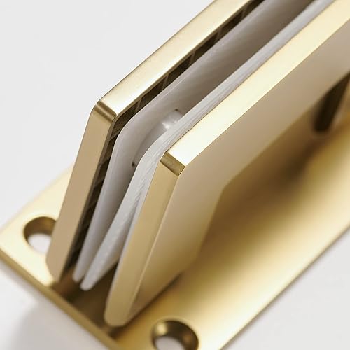 Miniatura 7 de Bisagra para puerta de vidrio de ducha, sólida de una pieza fundida de precisión con acero inoxidable 304 de 0.197 in de grosor, adecuada para