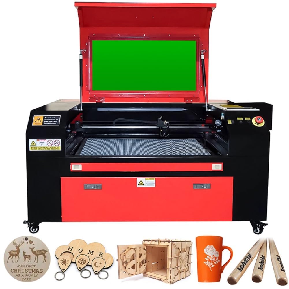 Máquina de Grabado Láser 80W Sihao Láser CO2 700 * 500mm Área Grabadora Laser Cortadora Laser 220V Europlug Software Ruida para Madera/Cuero/Papel/Plastico/Cristal/Joyas/Piedra/Cerámica/Resina etc.