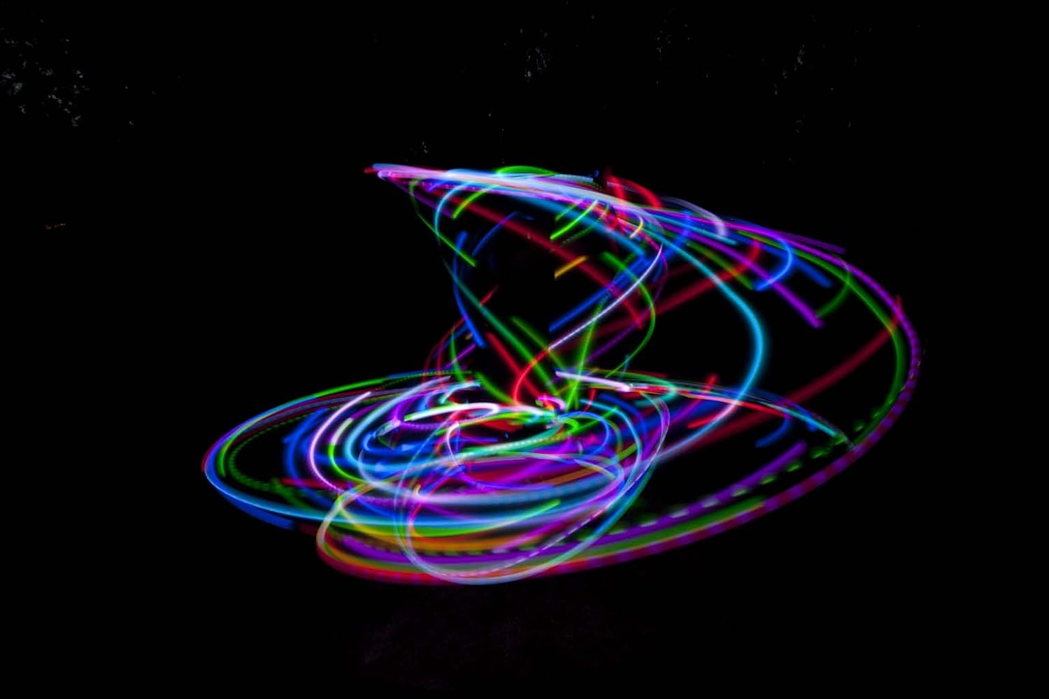 COLIBROX 36" - 24 Color Changing LED Hula Hoop - Cotton Candy Rainbow
