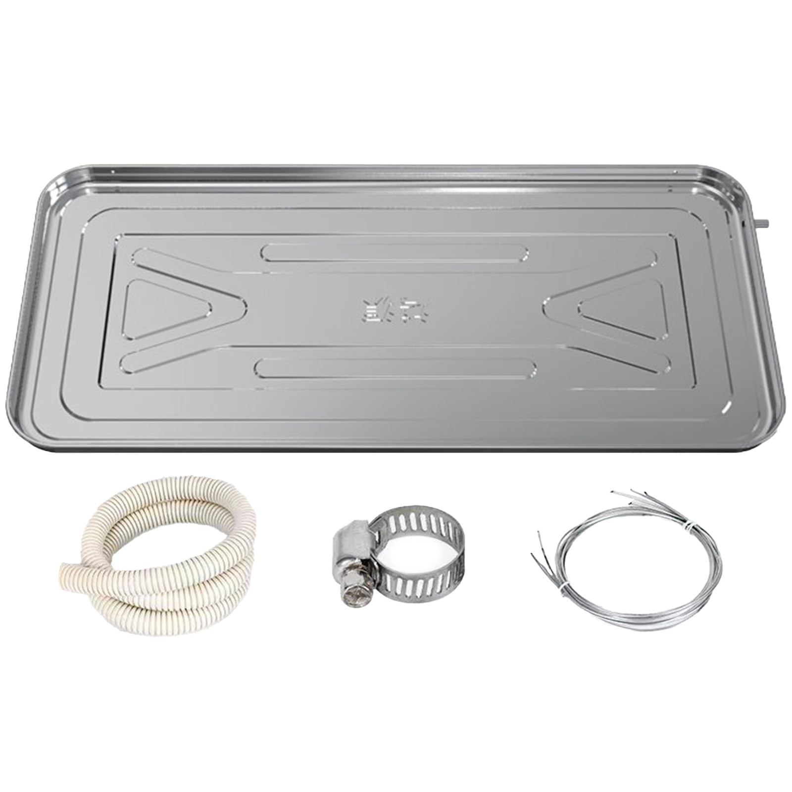 Vaschetta Raccolta Condensa unità Esterna Condizionatore, Bacinella in Acciaio Inox per unità Esterna del Condizionatore, Vaschetta di Scarico della Condensa(84x38cm(33x14.9in))