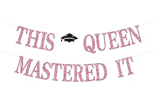 This Queen Mastered It Banner, Congrats 2024 Grad, She Did It/Mastered It/So...