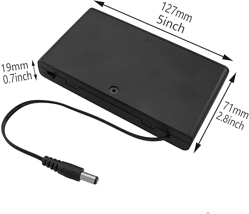 Miniatura 5 de 1 conector macho de 8 celdas para caja de batería, 8 x 1.5 V, 12 V, CC, caja de soporte de batería, conector macho con interruptor de