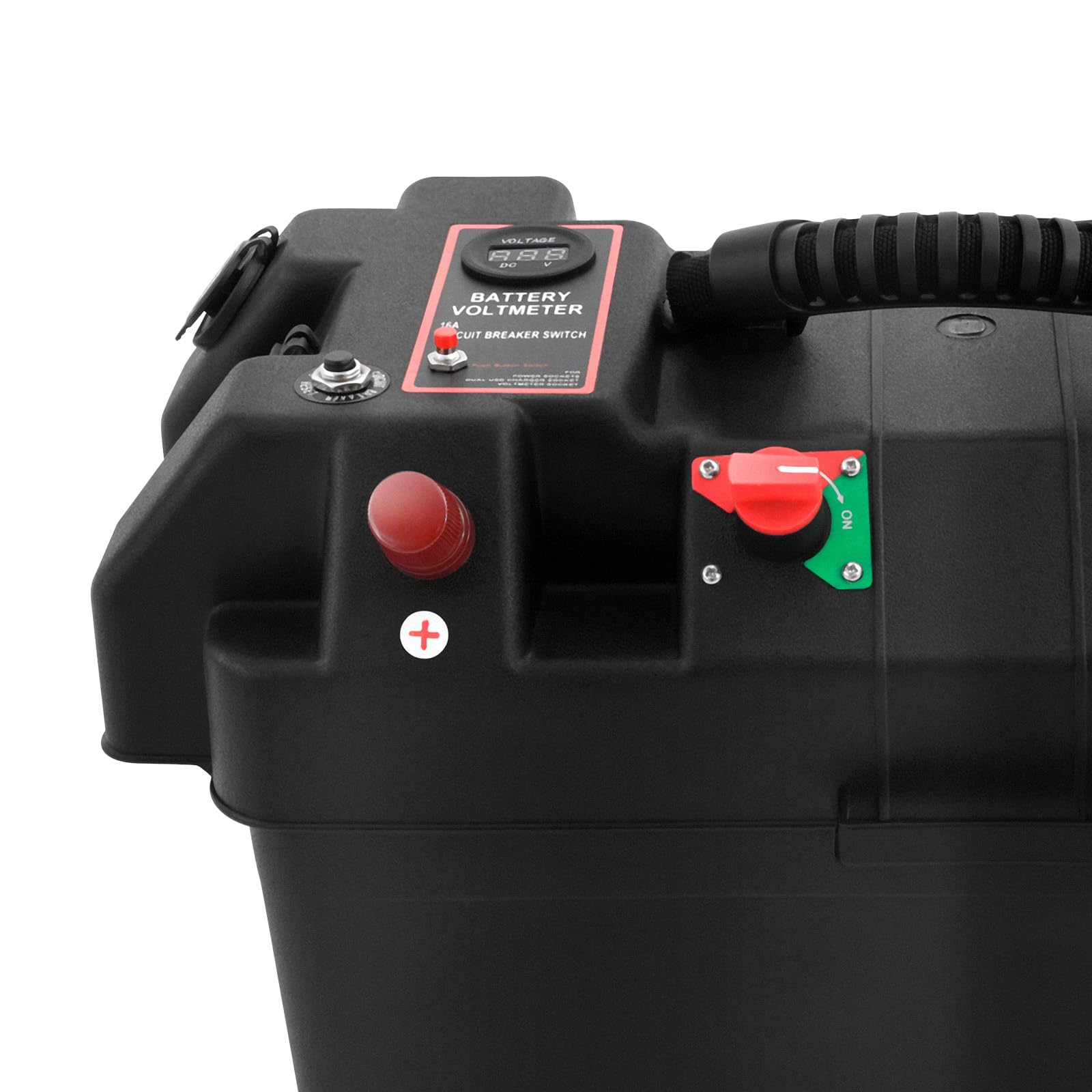 Batteriebox Tragbare Batteriekasten Boote Batteriebox-Powercenter Mit 2 USB-Anschlüssen & LED-Spannungsanzeige Für Autos Yachten Wohnmobile Und Notstromversorgung