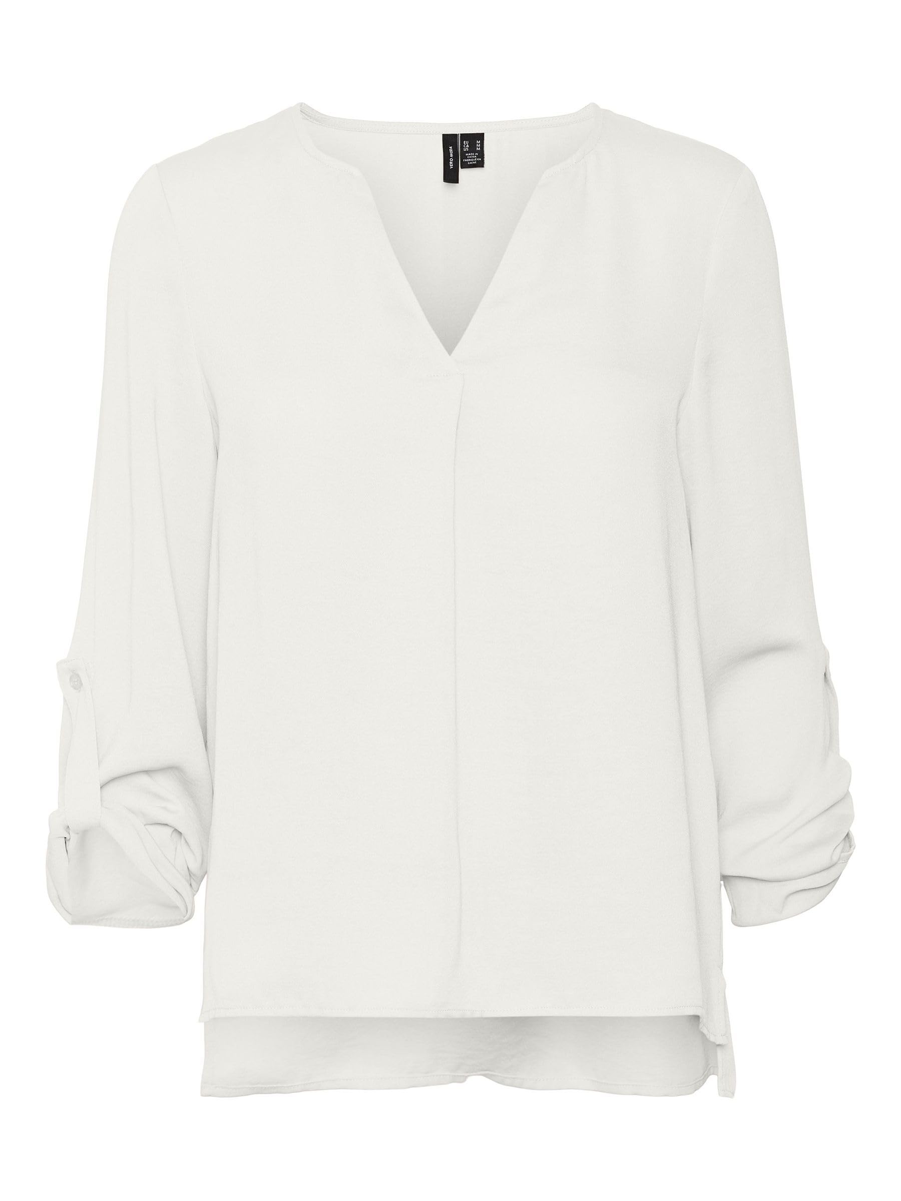 Vero Moda Vmwilma Noos-Camiseta Plegable con Cuello En V Blusas para Mujer