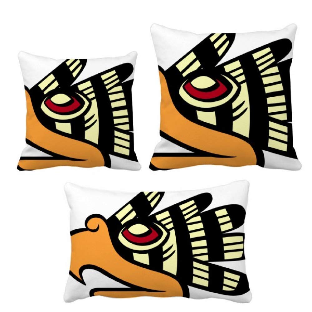 Coussin motif aigle abstrait indien, l'idee cadeau deco ideale pour canape