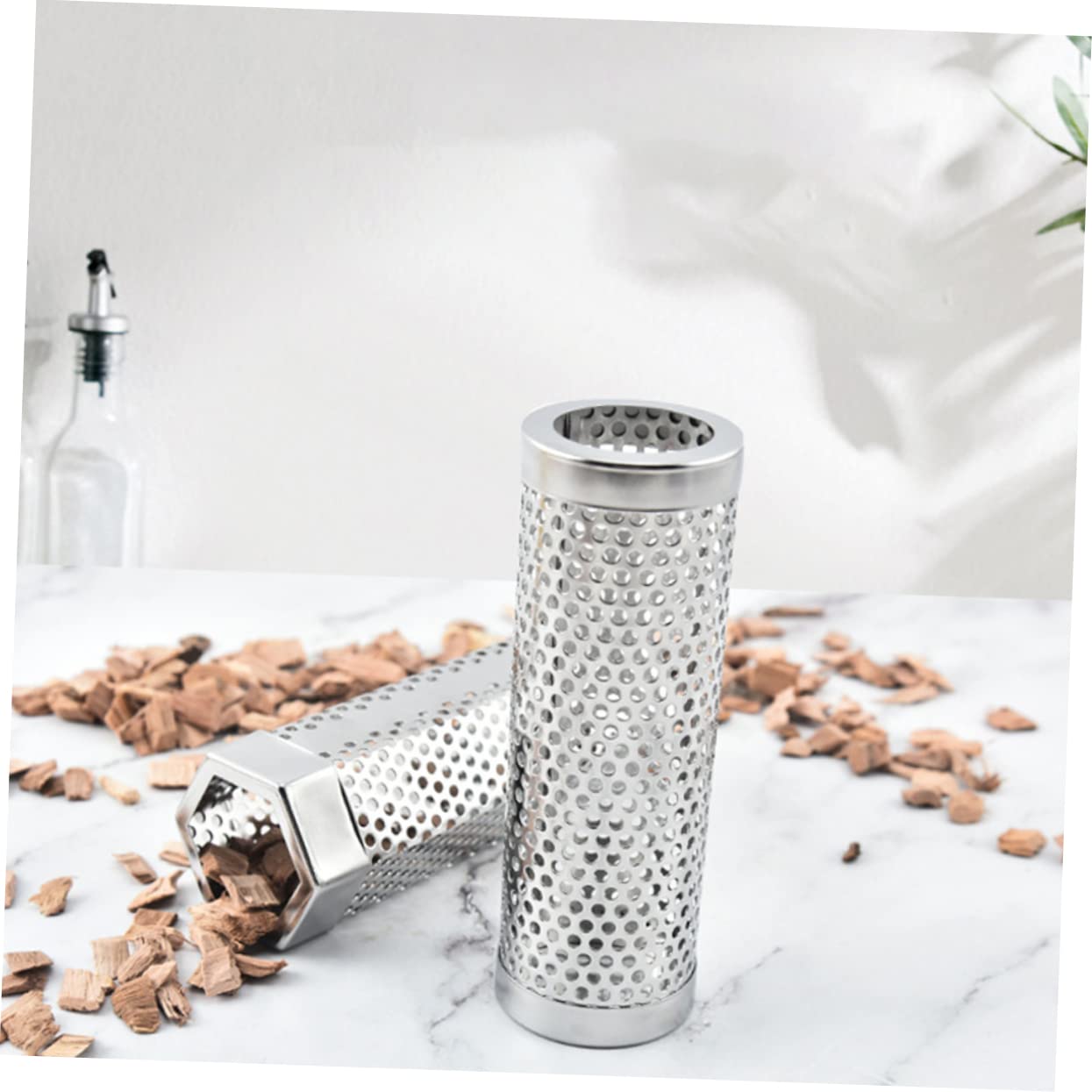 Mipcase 3pezzi Tubo per Affumicatura Acciaio Inossidabile Utensile Pratico per Barbecue Resistente e Facile da Pulire per Uso Quotidiano e Grigliate all Aperto