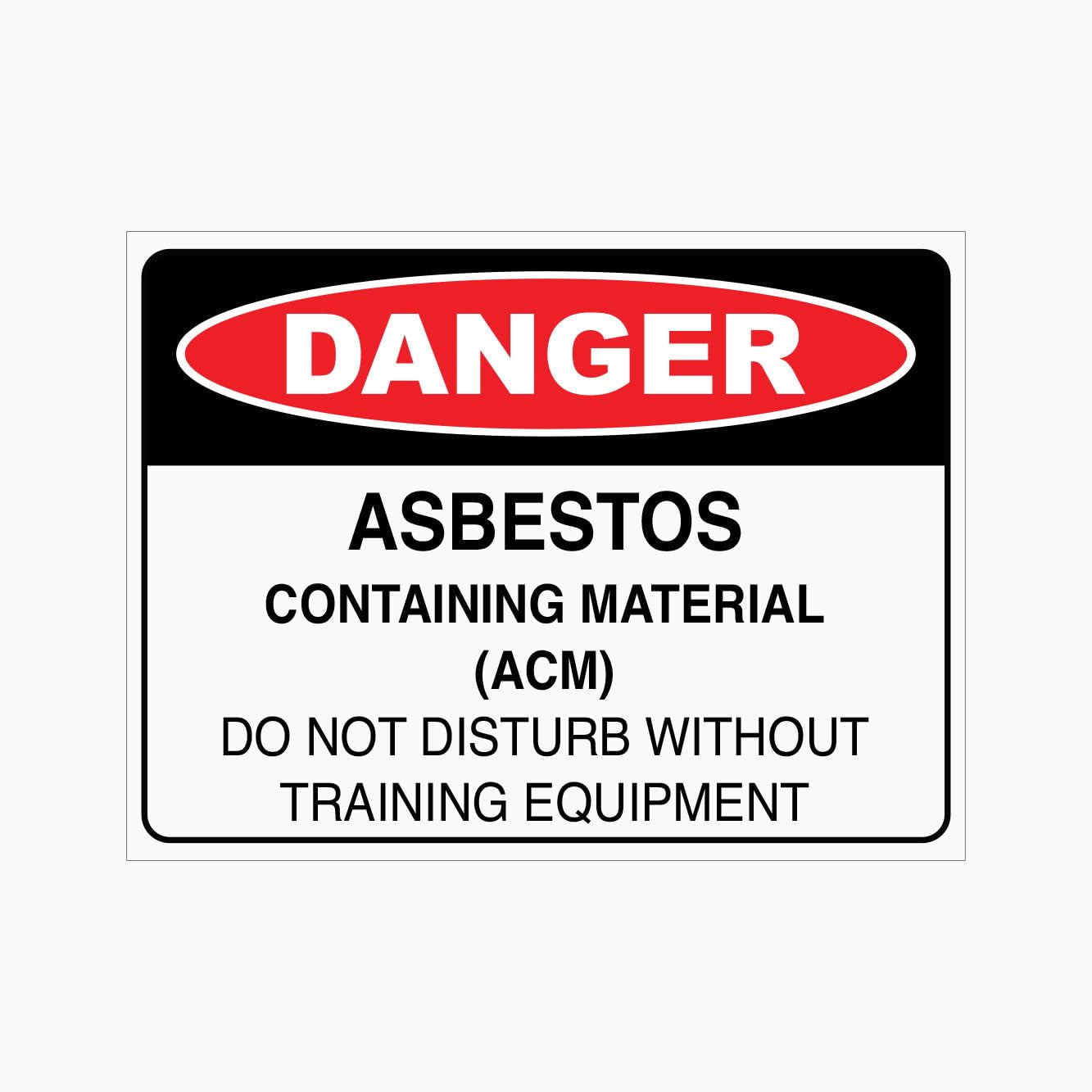 ASBESTOS CONTAINING MATERIAL Sign Metal Tin Sign 8 x 12 inch for Industrial & Commercial Series