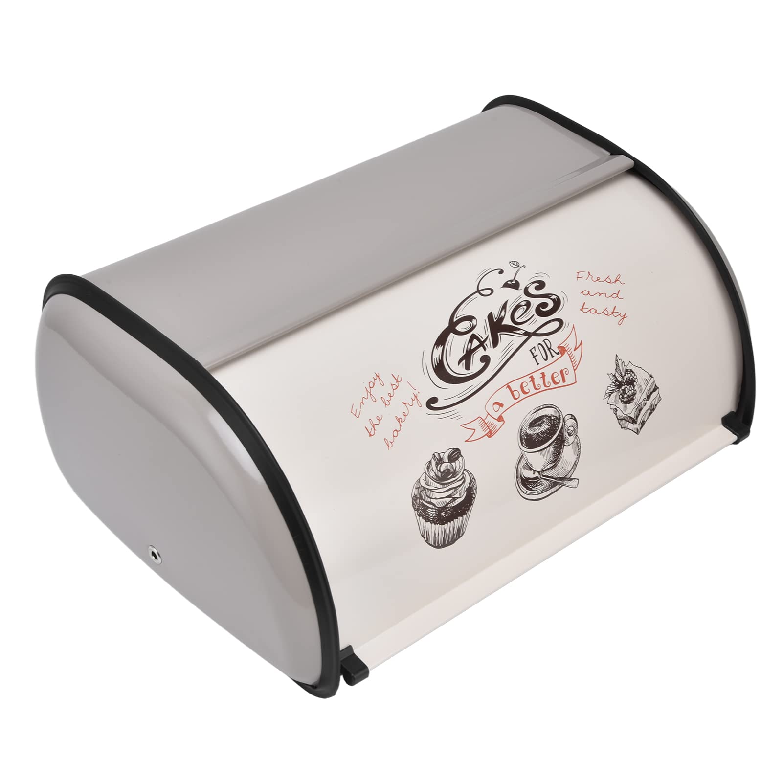 Ejoyous Brotkasten mit Rolldeckel, Große Kapazität Brotbox Brotbehälter Aufbewahrung für Backwaren Retro Brotkiste Brotbehälter, für Brot Brötchen Kuchen