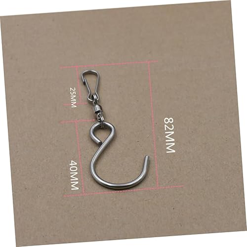 Miniatura 7 de YARNOW 8 piezas de ganchos colgantes para campanillas de viento, ganchos de gancho para colgar ganchos de acero inoxidable, clip giratorio para