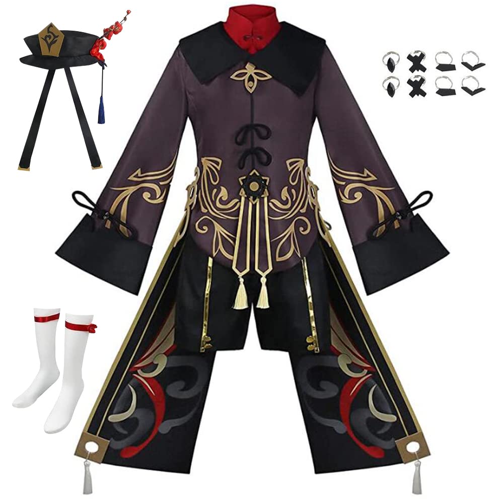 ATEOVE Hu Tao Cosplay Costume Uniform Dress Outfit Suit Full Set