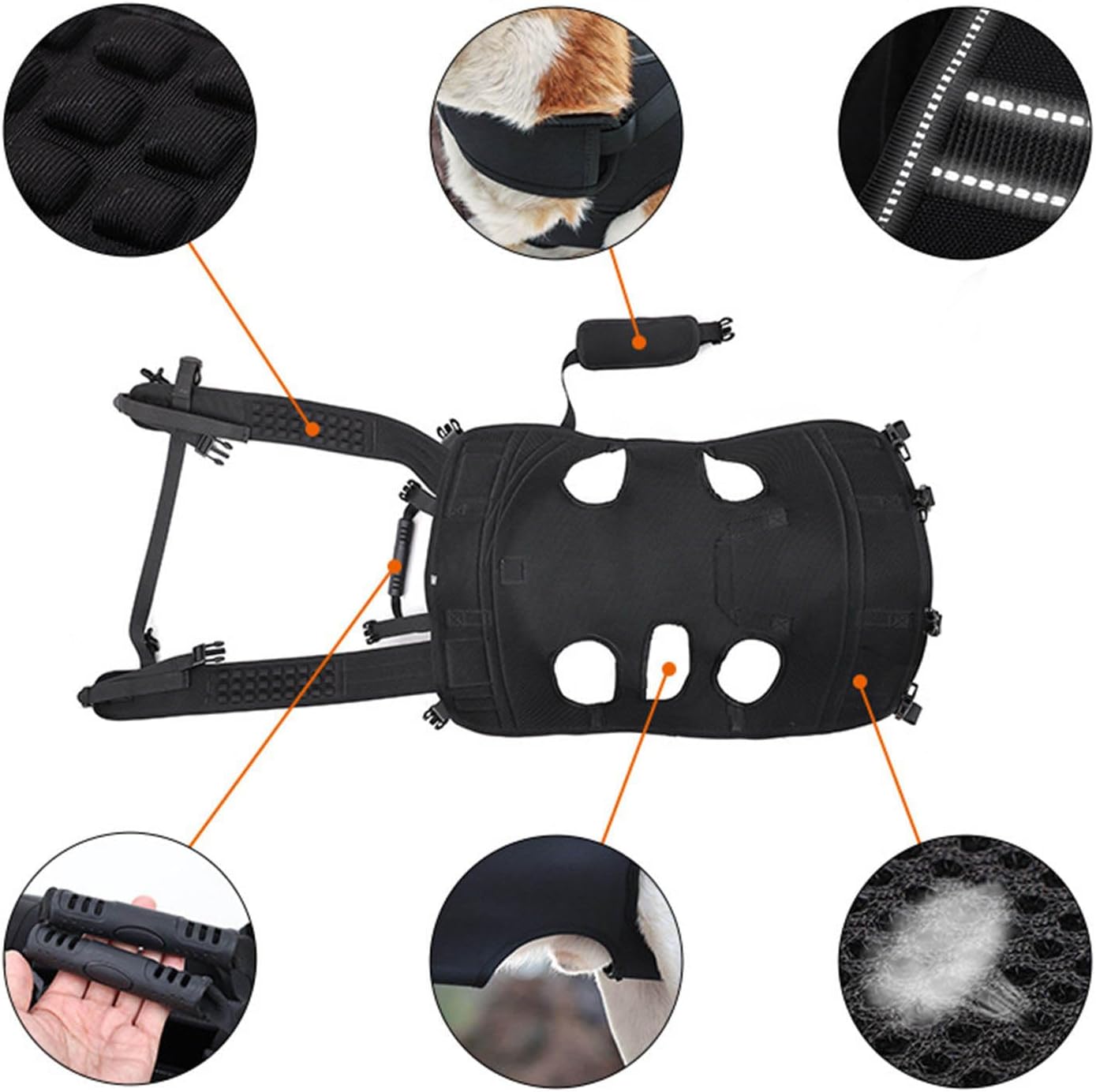 Dog Carry Slings for BodySupport Adjusting Lift Harness Walking Carriers for Injuries Joint Recovery Dog Carry Slings for Dogs