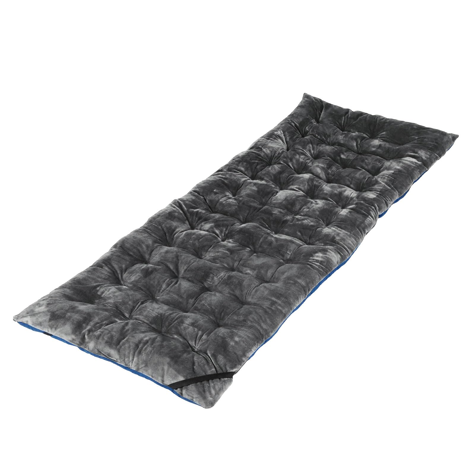 TANGZON Crystal Velvet Camping Mattress, 190 x 70 x 7cm Thicken Roll Up Sleeping Pad with 4 Fixing Straps, Outdoor Indoor Portable Car Guest Floor Mattress for Travel Hiking Fishing (Dark Grey)