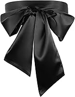 Lusofie Satin Waist Belt for Women - 3.5" Wide Sash Tie Dress Belt for Weddings, Proms & Formal Occasions (Multi-Color)